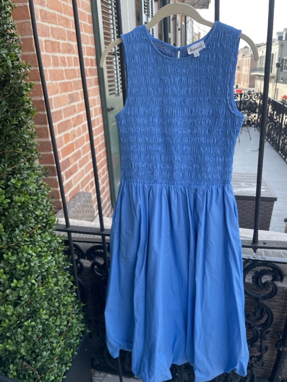 &Merci Sleeveless Midi Dress in Sky Blue